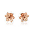 96074 xuping rose gold plated flower shaped ancient royal earrings jewelry